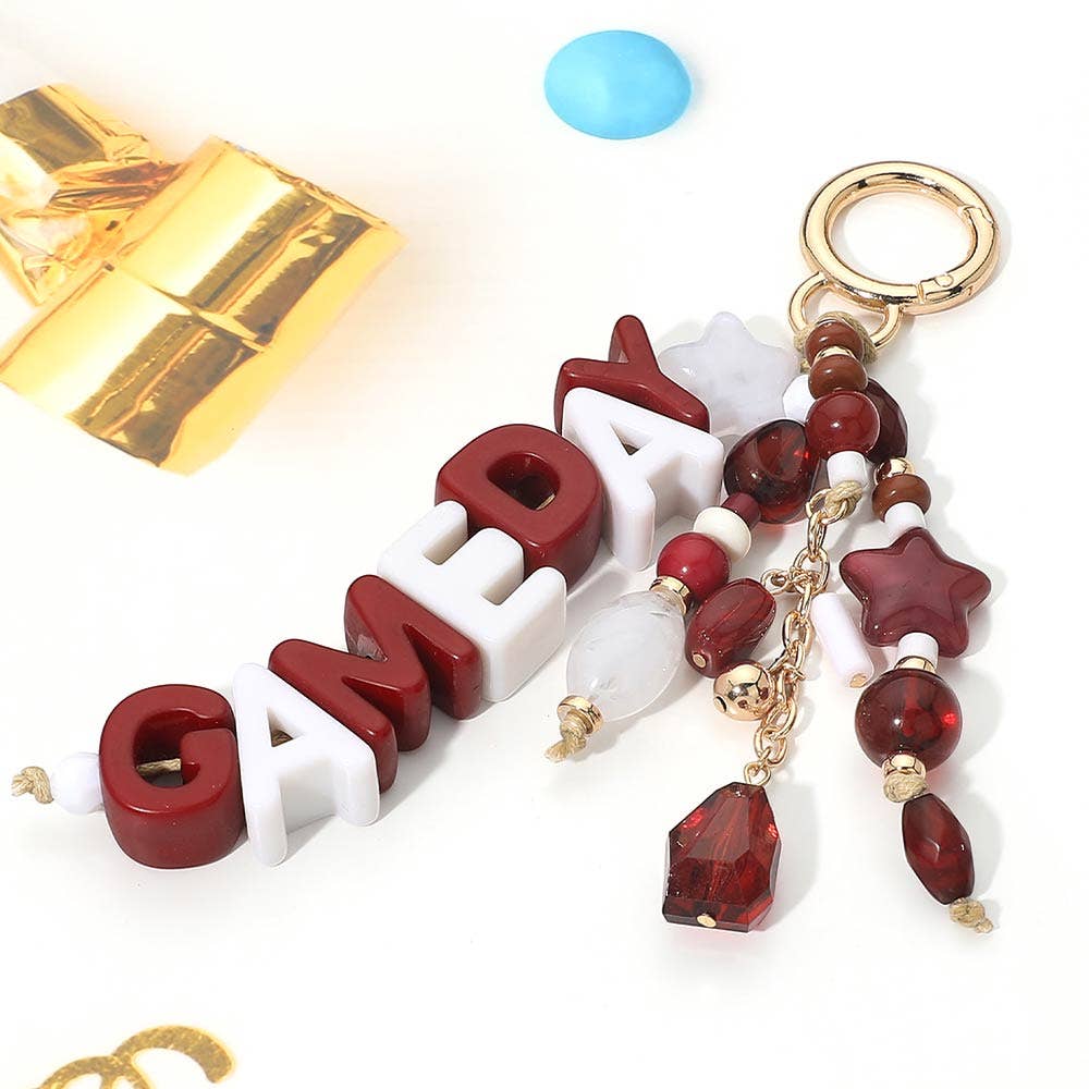 GAMEDAY Star Beads Beaded Drop Keychain Bag Charm