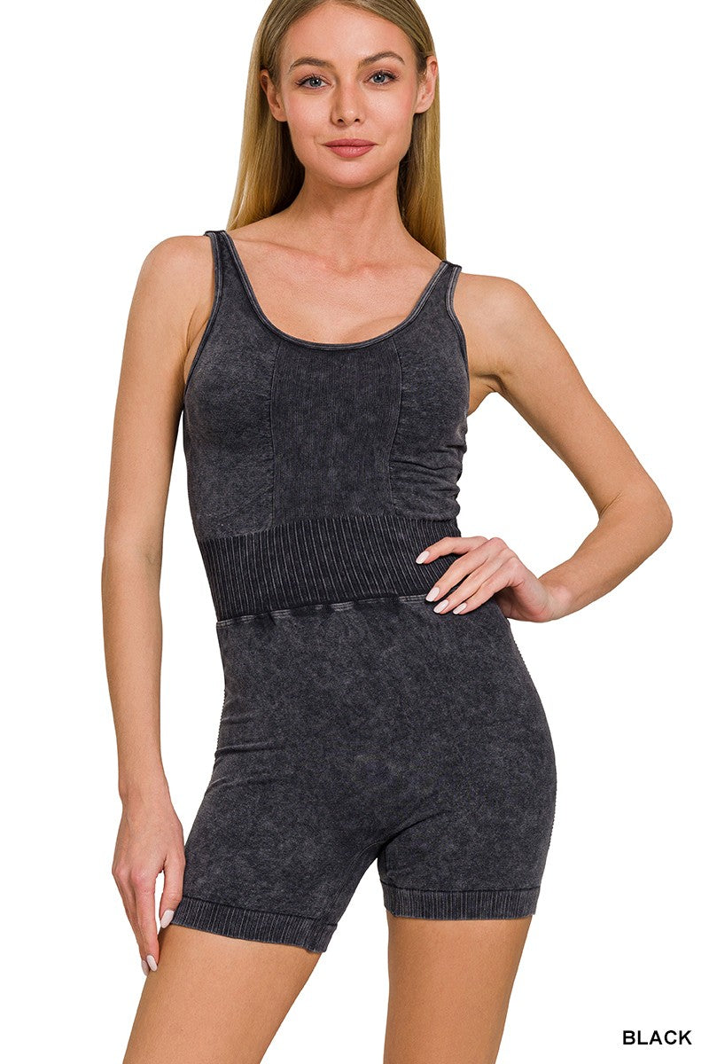 Washed Sports Romper