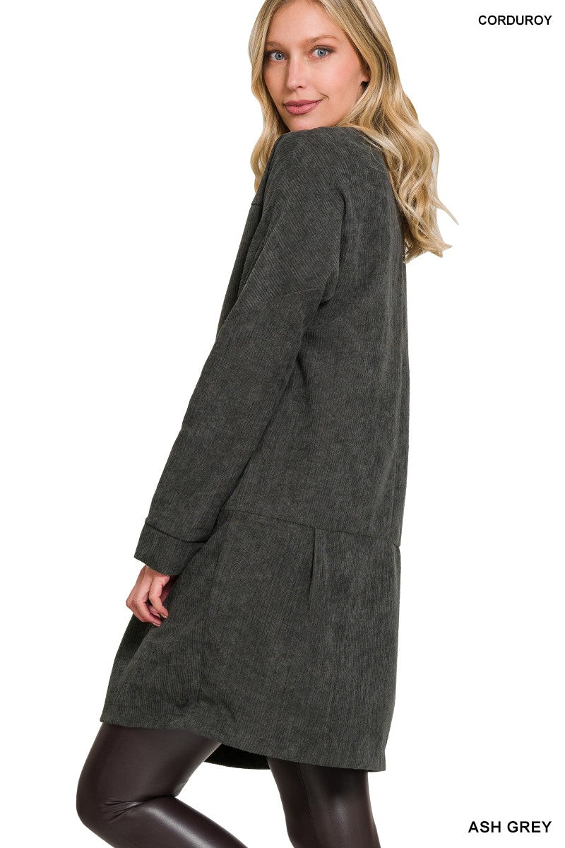 Corduroy Relaxed Mini Dress