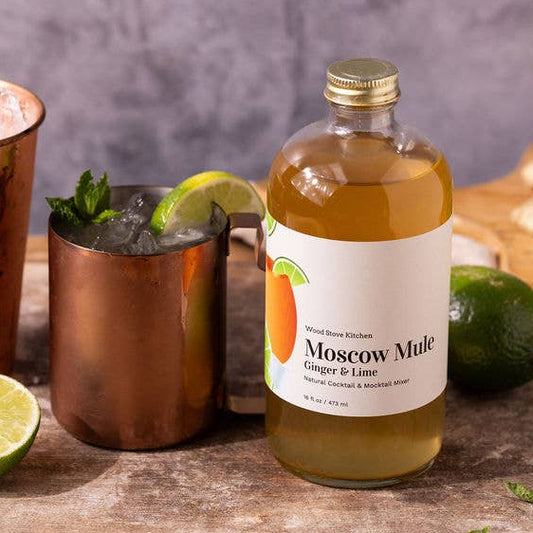 Moscow Mule (Ginger & Lime) Natural Cocktail and Mocktail Mixer, 16 fl oz