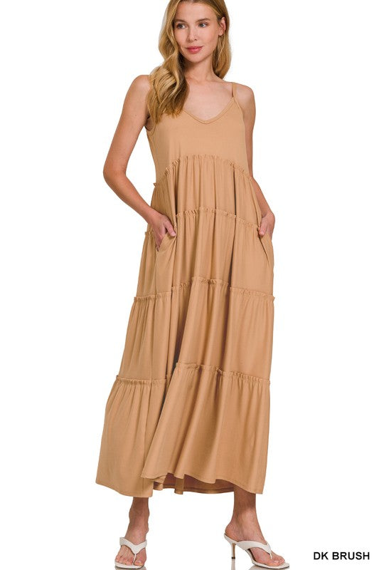 Maxi Tiered Spagetti Strap Dress