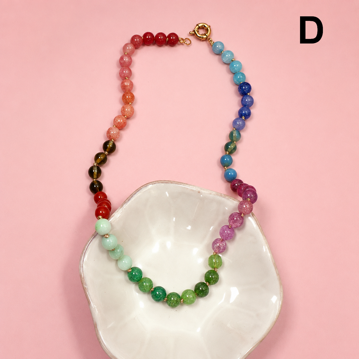 Glass Stone Mixed Necklace