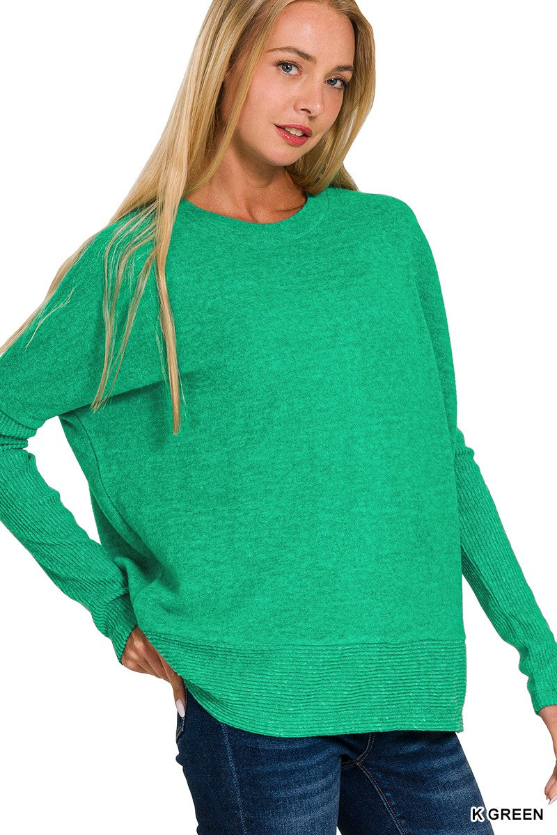 Ribbed Dolman Sleeve