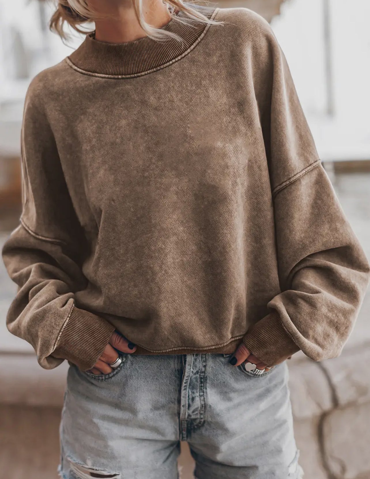 Drop Shoulder Crewneck