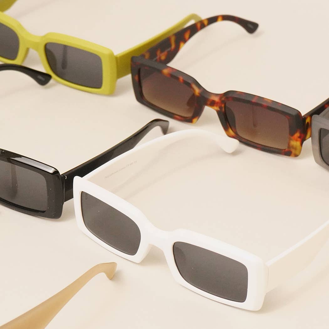 Acetate Rectangle Fashion Sunglasses