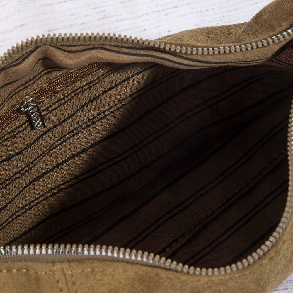 Simple Suede Rectangle Shoulder Bag