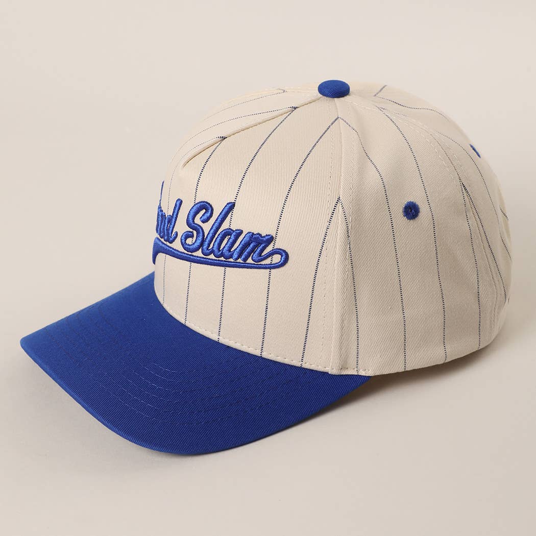 Grand Slam Pinstripe Embroidered Trucker Hat