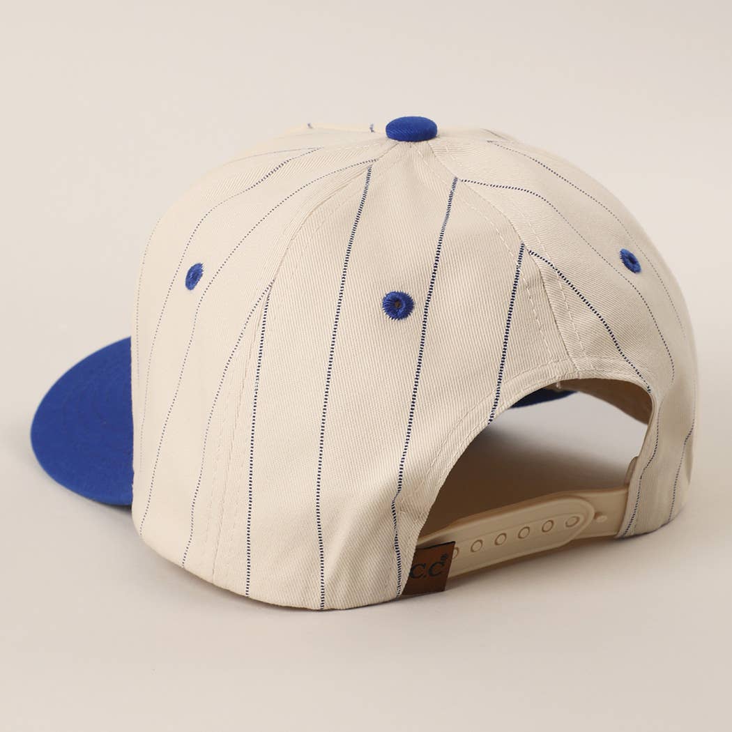 Grand Slam Pinstripe Embroidered Trucker Hat