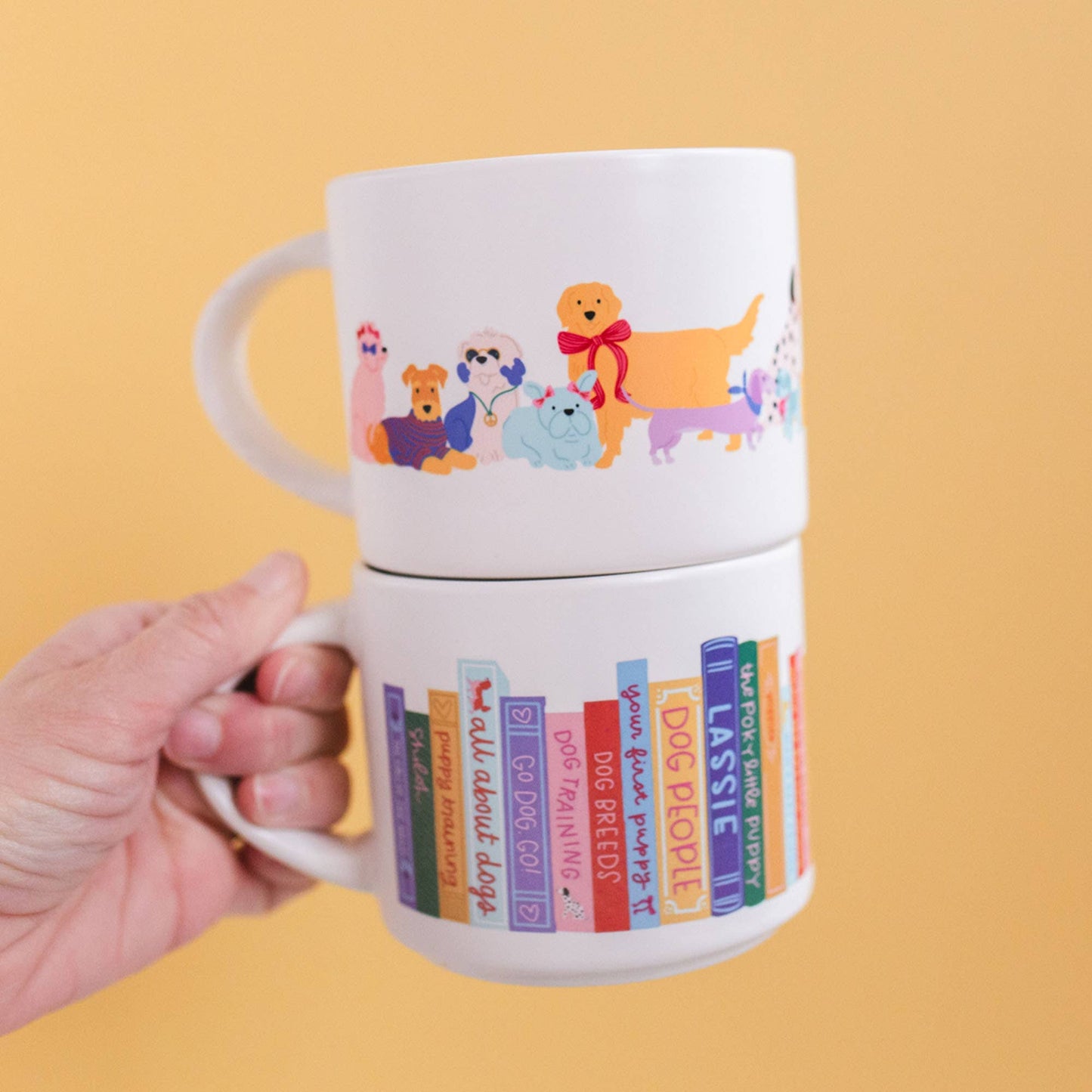 Dog Books Large Ceramic Mug