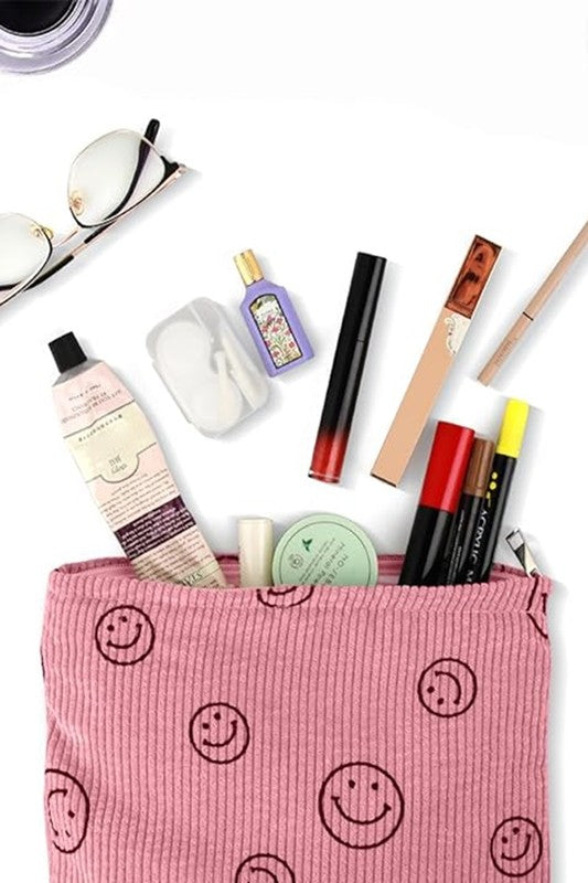 Smiley Face Pouch Zipper Bag