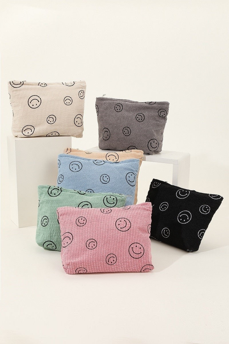 Smiley Face Pouch Zipper Bag