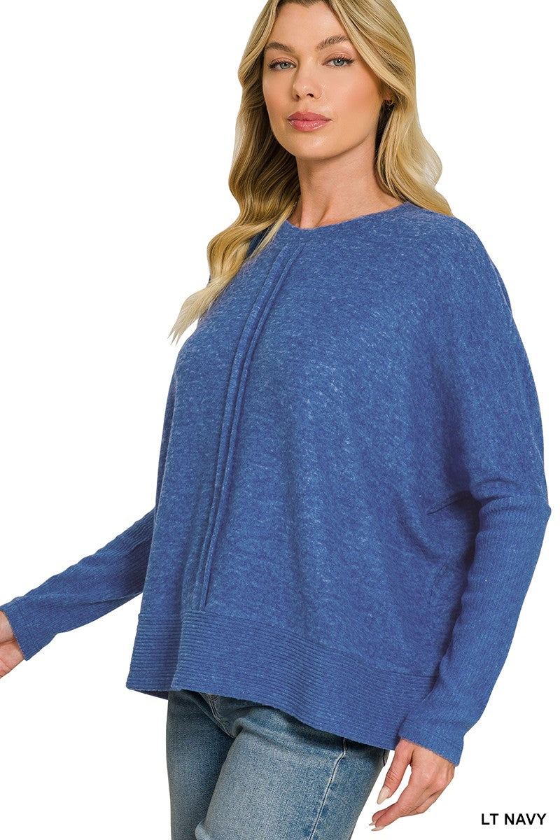 Brushed Melange Hacci Oversized Sweater