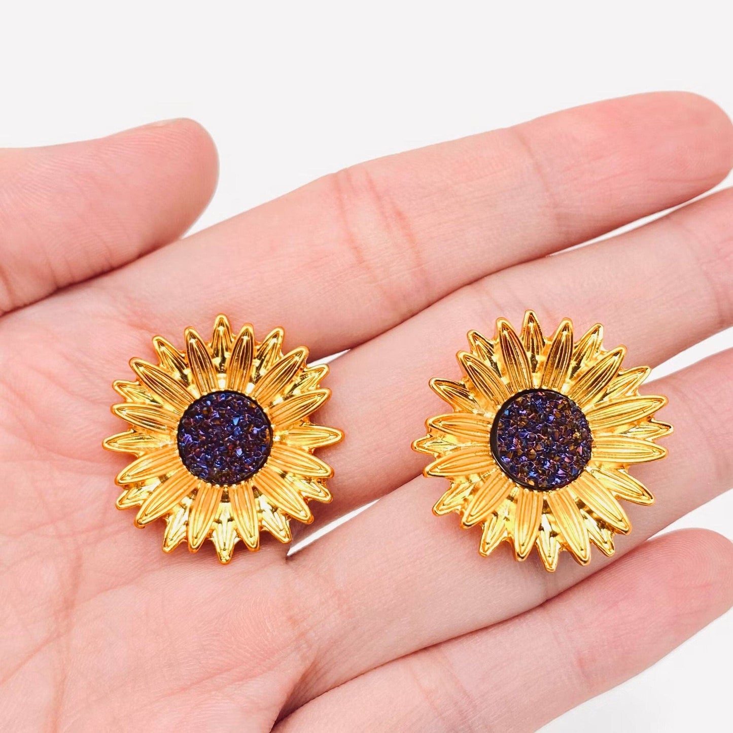 Sunflower Ear Stud Earring