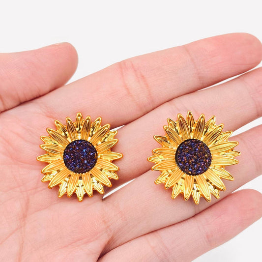 Sunflower Ear Stud Earring