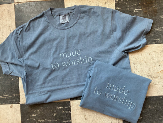 Made To Worship Embroidered Tee