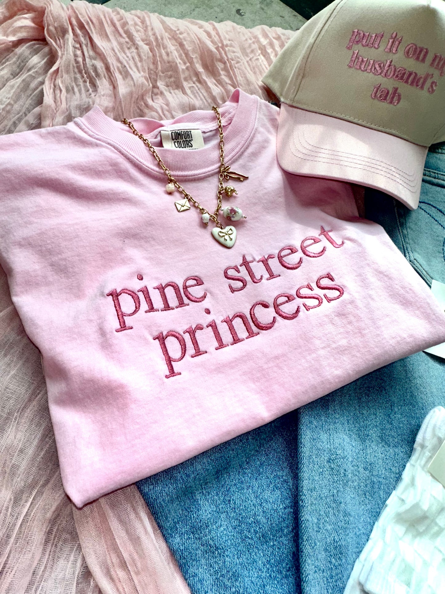 Pine Street Princess Embroidered Tee