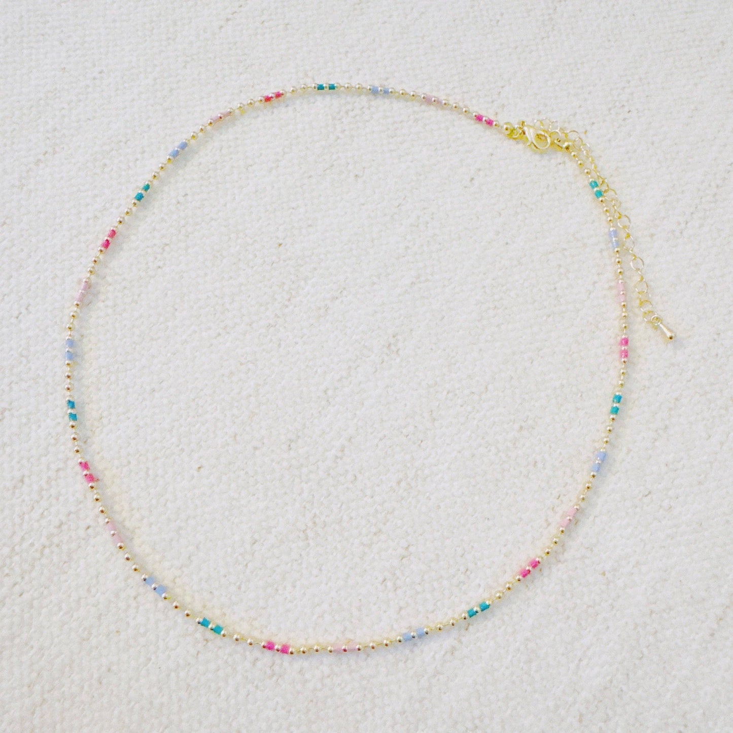 Color Pop Chain Necklace – Dainty Beaded Chain