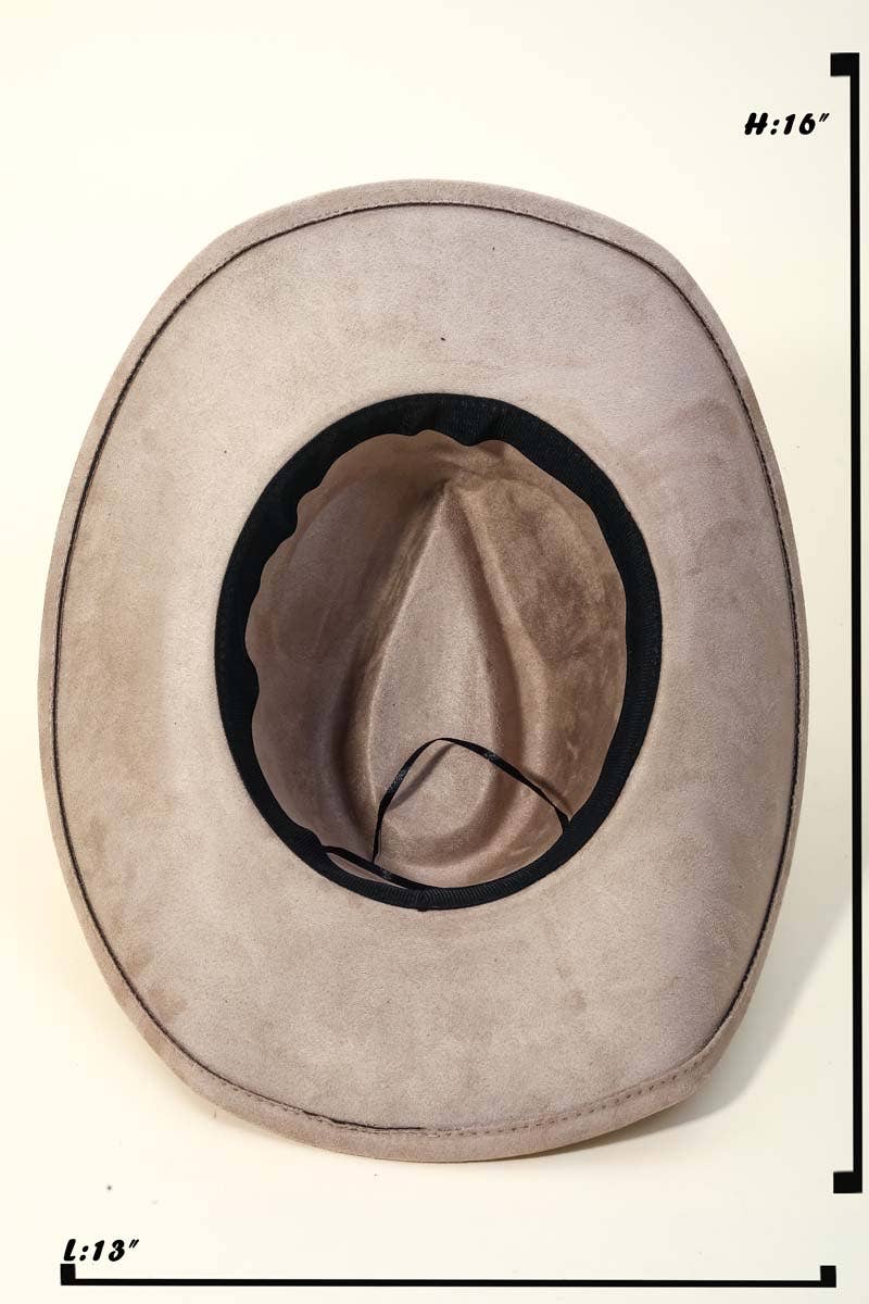 Turquoise Oval Stone Strap Cowboy Hat