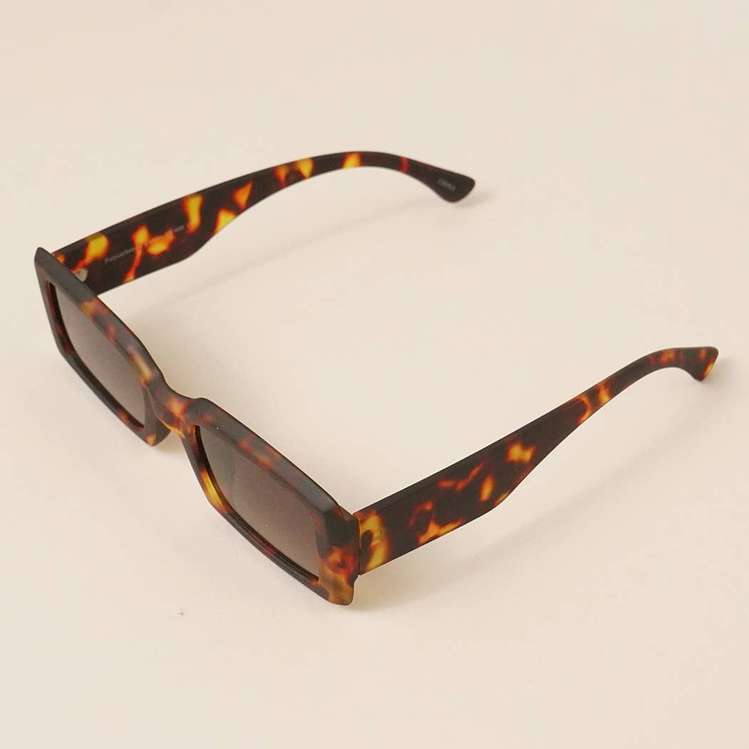 Acetate Rectangle Fashion Sunglasses
