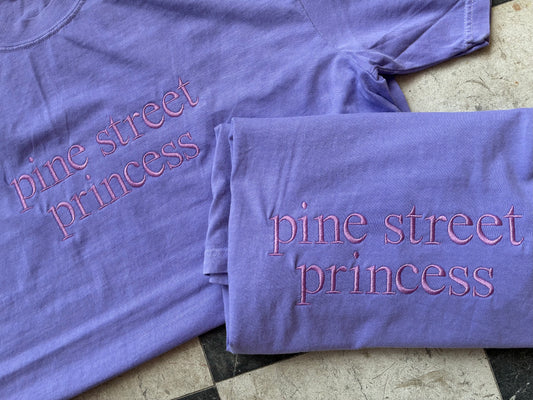 Pine Street Princess Embroidered Tee