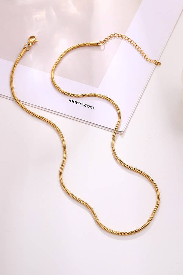 STAINLESS STEEL BOX NECKLACE