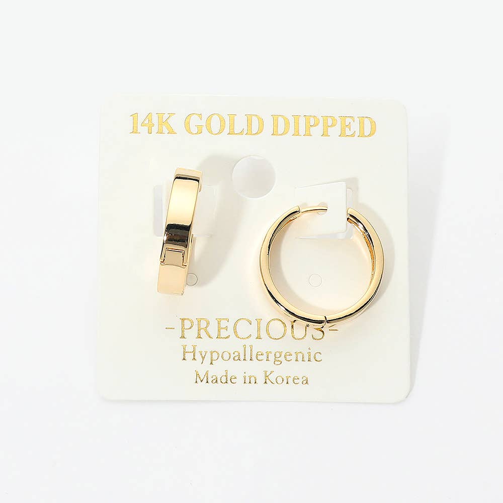 14K Gold Hypoallergenic Hoop Earrings