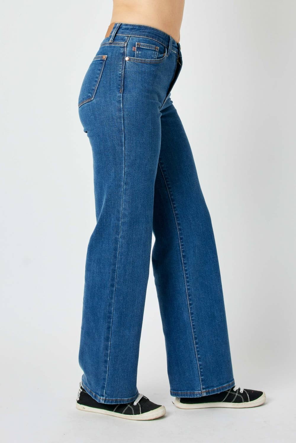 PLUS - Judy Blue High Waist Vintage Wide Leg Denim