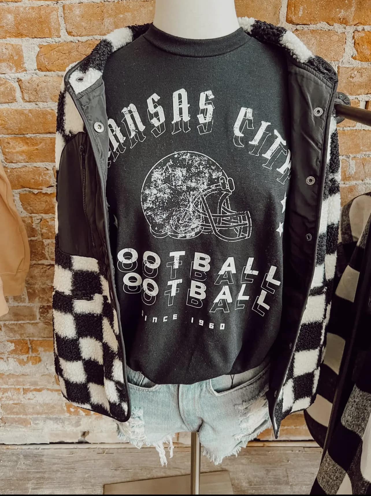 Kansas City Football Black CC Tee