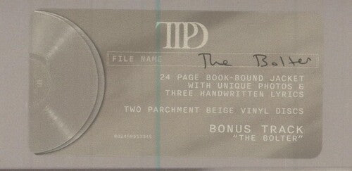 The Tortured Poets Department - Taylor Swift LP Vinyl Record (Indie Exclusive "The Bolter" Varient)