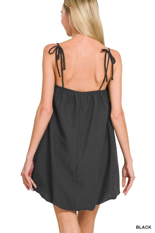 Woven Airflow Mini Bubble Dress