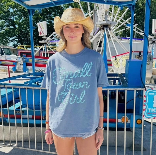 Blue Small Town Girl Graphic Tee