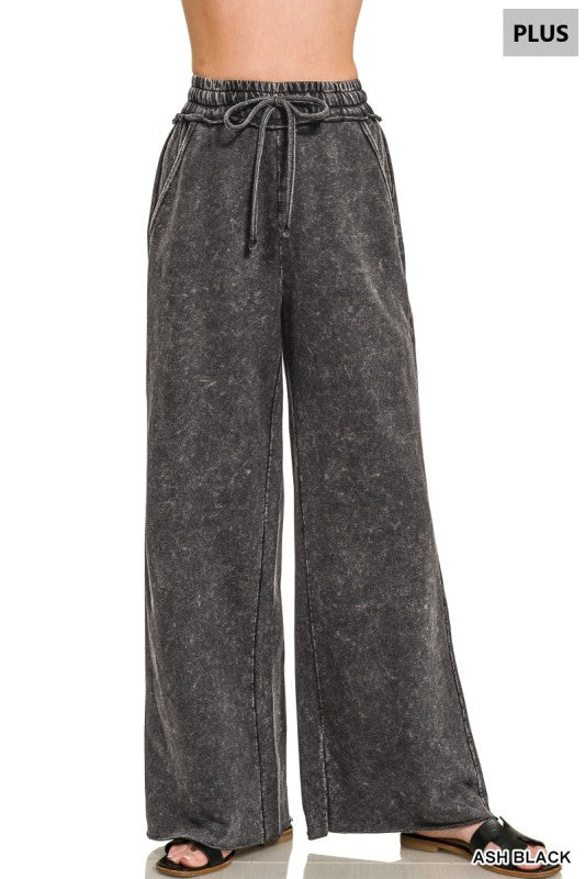 Plus Washed French Terry Lounge Pant