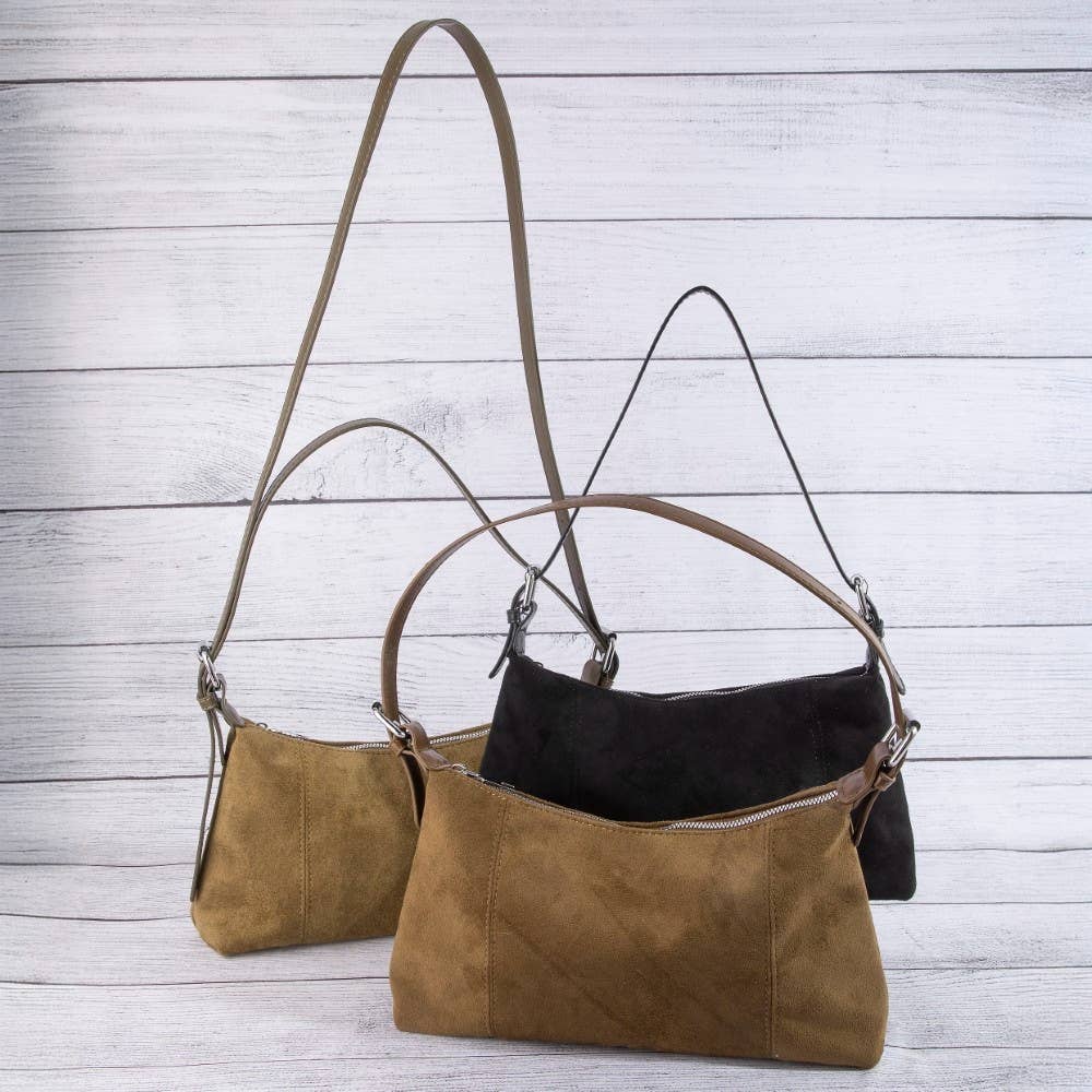 Simple Suede Rectangle Shoulder Bag