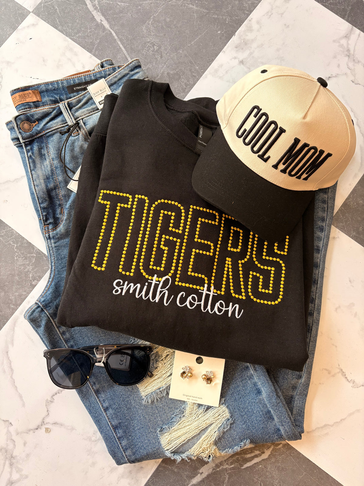 Pom Stitch Embroidered Sweatshirt