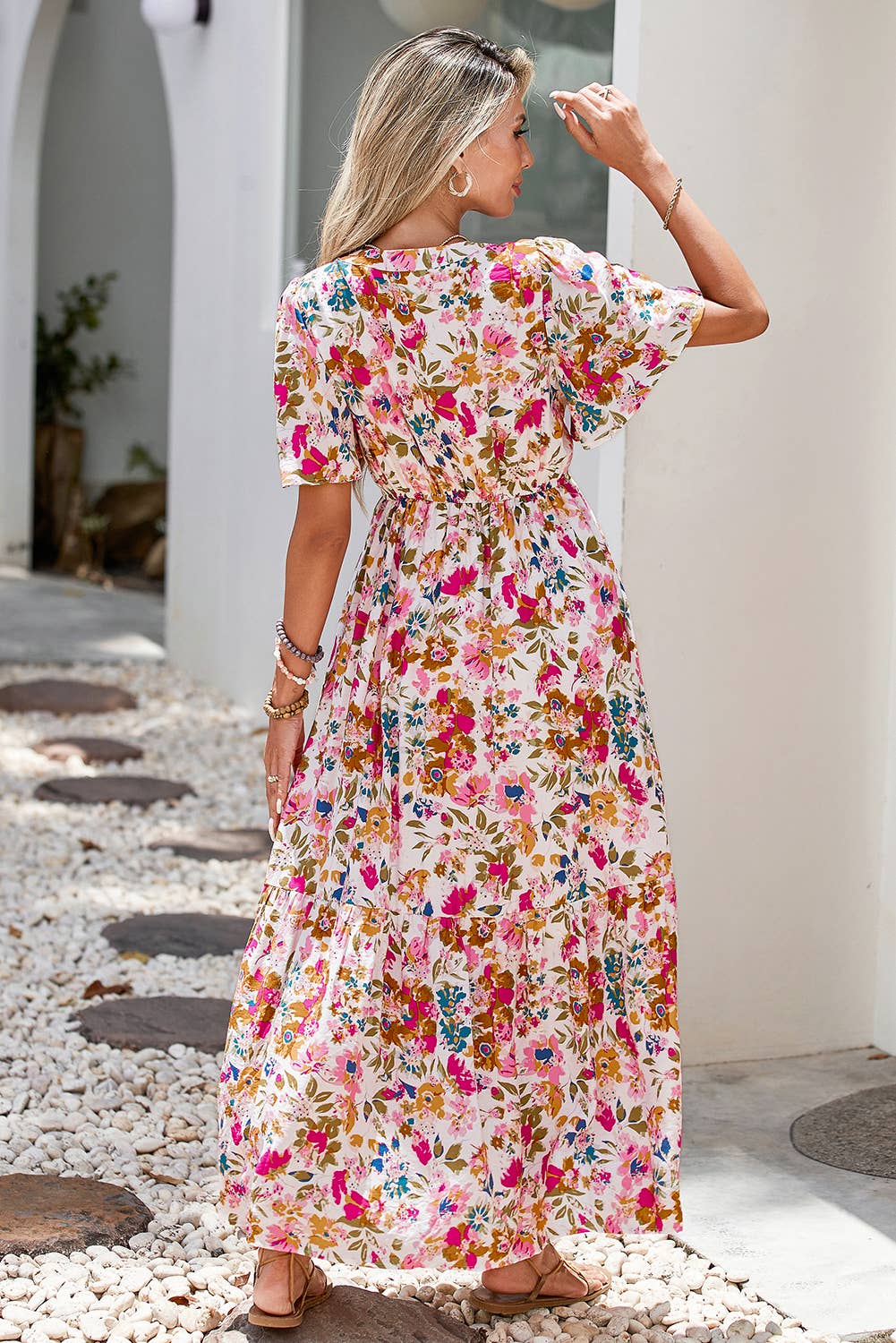 Bright Floral Maxi Dress