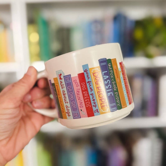 Dog Books Large Ceramic Mug