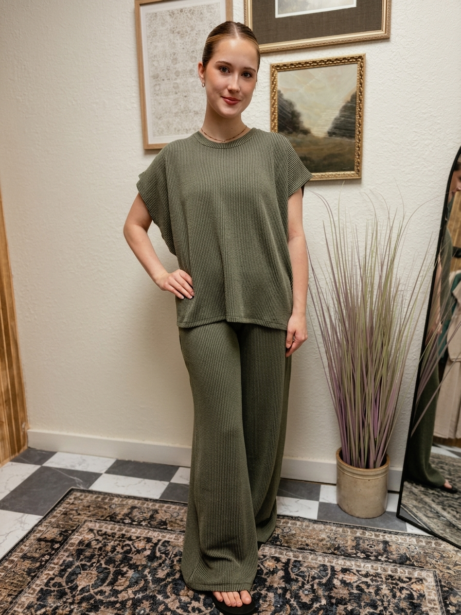Raised Rib Top & Pant Set