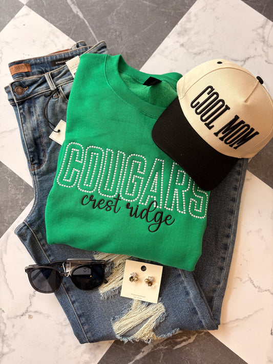Pom Stitch Embroidered Sweatshirt