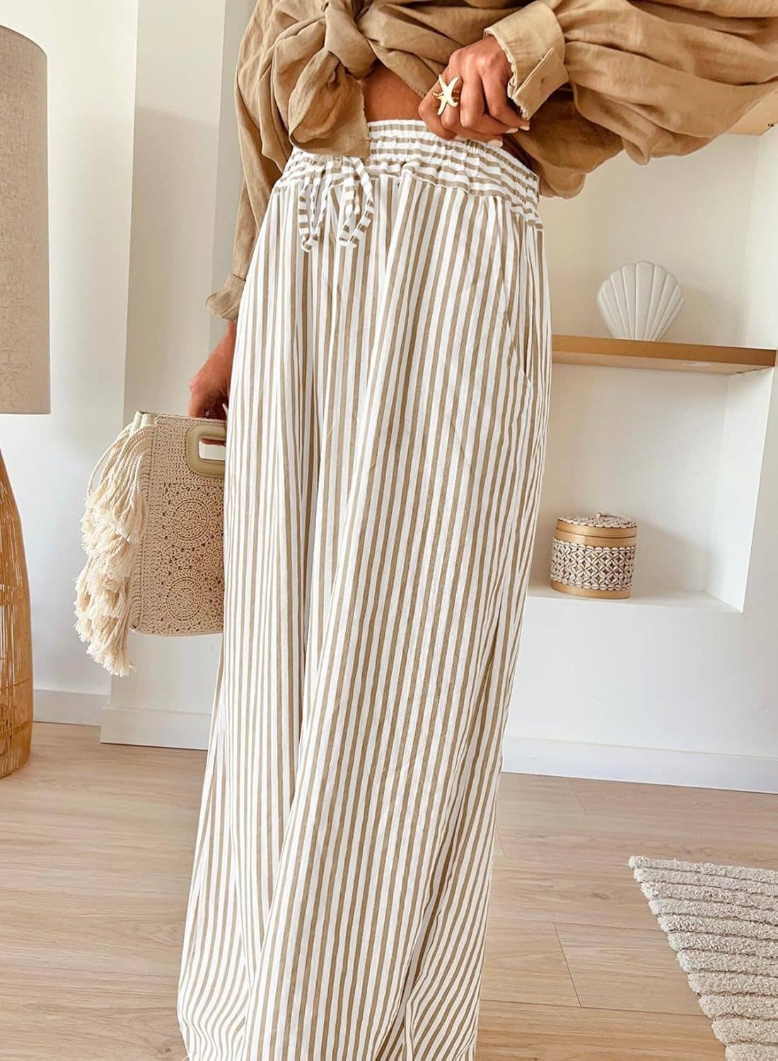 Striped Wide Leg Pants