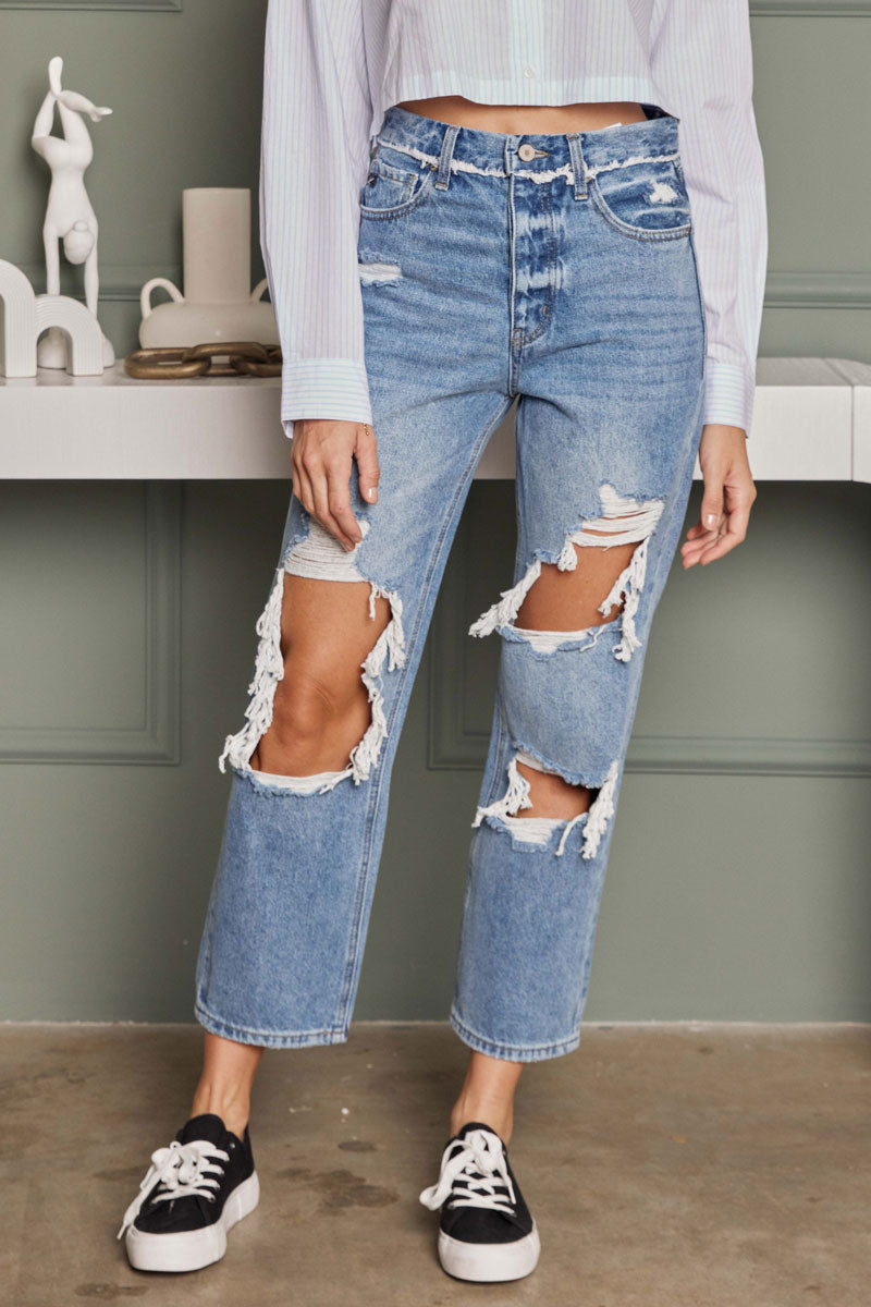 High Rise 90's Boyfriend Jeans