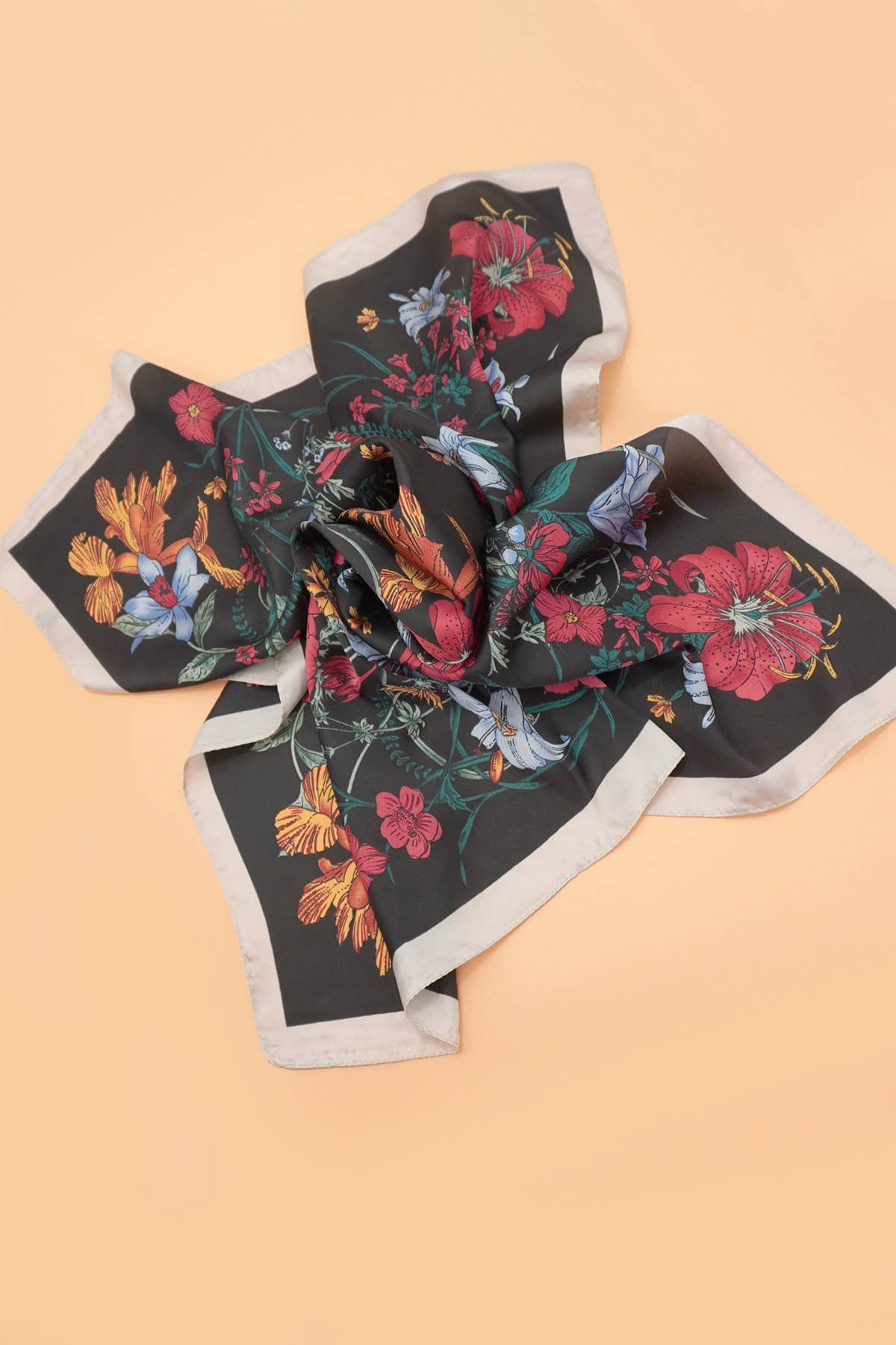 LARGE FLORAL PRINT BANDANA SCARF | 40SC651