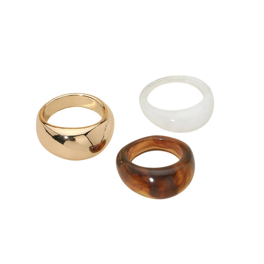 Resin Stackable Ring Set