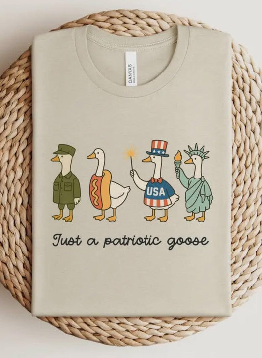 Just a Patriotic Goose Tee