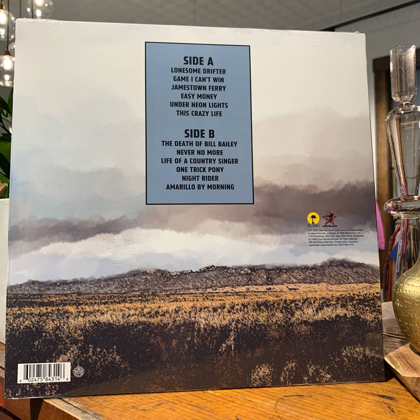 Charley Crockett - Lonesome Drifter LP Vinyl Record (Indie Exclusive)