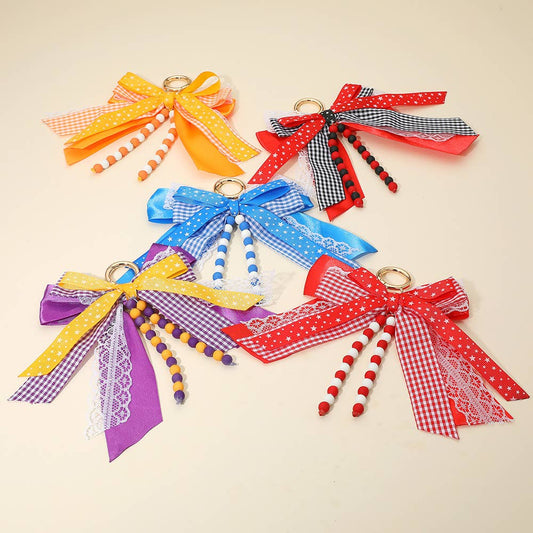 Game Day School Spirit Bow Bag Charm / Keychain