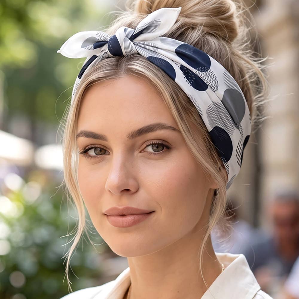 Abstract Dot Pattern Square Bandana Scarf