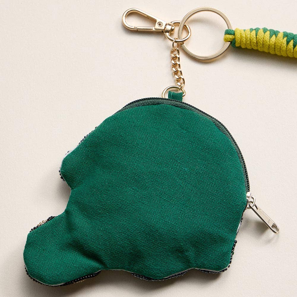 GAME DAY Helmet Sequin Beaded Keychain Pouch