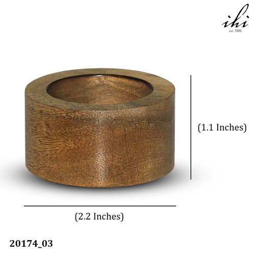 Mango Wood Round Napkin Ring