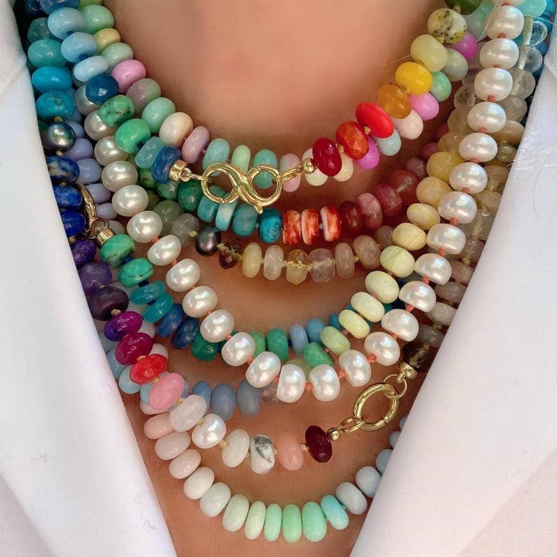 Glass Stone Mixed Necklace
