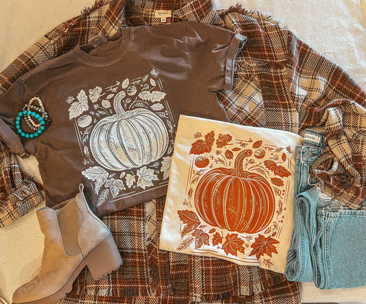 Mocha Fall Pumpkin Tee